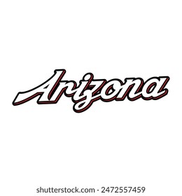 Vector Arizona text typography design for tshirt hoodie baseball cap jacket and other uses vector	