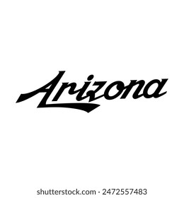 Vector Arizona diseño de tipografía de texto para camiseta con capucha chaqueta de gorra de béisbol y otros usos Vector	