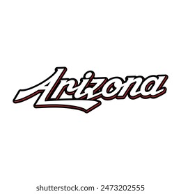 Vector Arizona text typography design for tshirt hoodie baseball cap jacket and other uses vector	