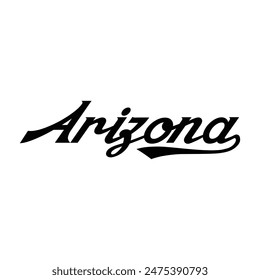 Vector Arizona text typography design for tshirt hoodie baseball cap jacket and other uses vector	