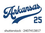 Vector Arkansas text typography design for tshirt hoodie baseball cap jacket and other uses vector