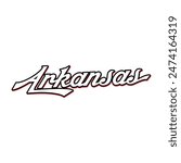 Vector Arkansas text typography design for tshirt hoodie baseball cap jacket and other uses vector	
