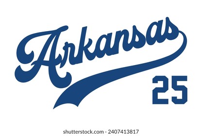 Vector Arkansas text typography design for tshirt hoodie baseball cap jacket and other uses vector