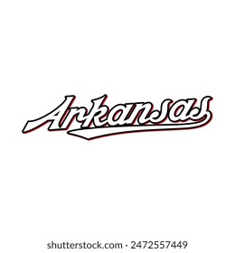 Vector Arkansas text typography design for tshirt hoodie baseball cap jacket and other uses vector	
