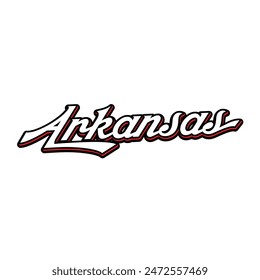 Vector Arkansas text typography design for tshirt hoodie baseball cap jacket and other uses vector	
