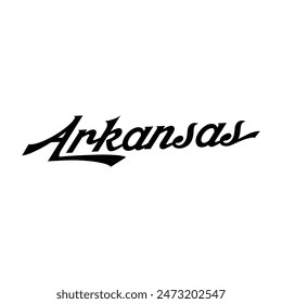 Vector Arkansas text typography design for tshirt hoodie baseball cap jacket and other uses vector	
