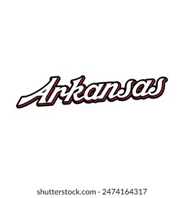 Vector Arkansas text typography design for tshirt hoodie baseball cap jacket and other uses vector	
