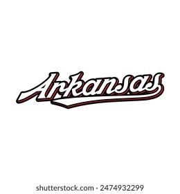 Vector Arkansas text typography design for tshirt hoodie baseball cap jacket and other uses vector	
