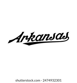 Vector Arkansas text typography design for tshirt hoodie baseball cap jacket and other uses vector	
