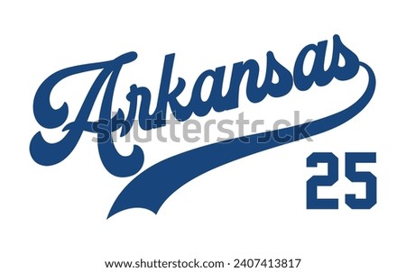 Vector Arkansas text typography design for tshirt hoodie baseball cap jacket and other uses vector