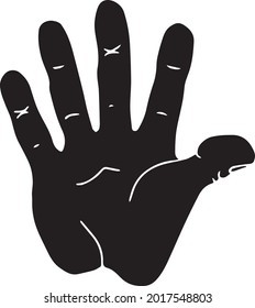 vector arm element palm icon