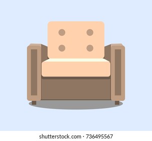 Vector armchair . Colorful armchair icon for your design. Realistic Modern armchair isolated Illustration. EPS10