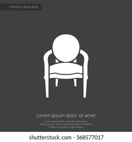 Vector armchair Icon