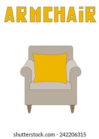 Vector armchair pattern (Can be used as texture for cards, invitations, DIY projects, web sites or for any other design) 