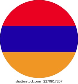 Vector ARMENIA flag, official colours, illustration. EPS10. vector background of ARMENIA flag, ARMENIA Flag in circle