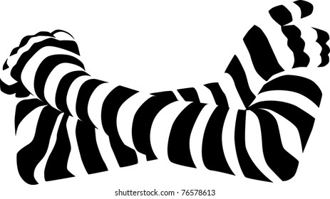 vector - the arms in stripped gloves