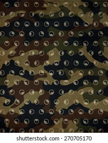 Vector army camouflage background, on pattern geometric icon