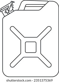 vector, ejército, clásico, cartucho, contenedor, diésel, inflamable, combustible