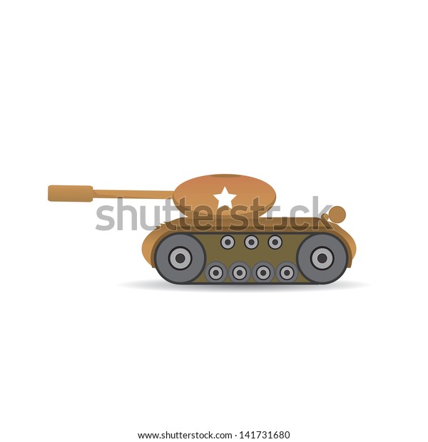 Vector Army Tank Vector Military Brown Stock Vector (Royalty Free ...