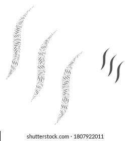 Vector aroma collage is designed from repeating self aroma parts. Recursion composition from aroma.