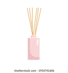Vector aroma diffuser with reeds