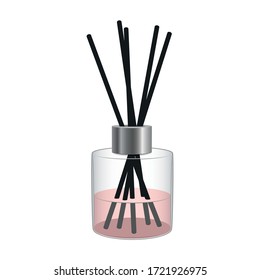 Vector aromatherapy diffuser with reeds