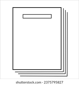 vector of arranged important paper sheets neatly