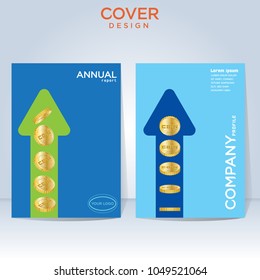 Vector arrow abstract background. Business cover design.