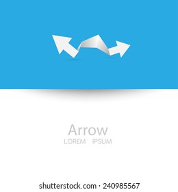Vector arrow background for text.