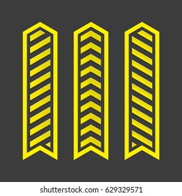 Vector arrow banners set. 3d Abstract arrows background. 