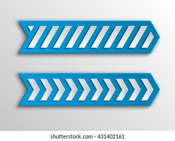 Vector Arrow banners set. Direct shape. 3d Abstract Background. Business infographic presentation diagram. Section compare service. Up and down trend. Paper index. Exact pointer
