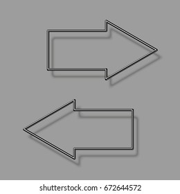 Vector Arrow banners set. Direct shape. 3d Abstract Background. Business infographic presentation diagram. Section compare service. Up and down trend. Paper index. Exact pointer