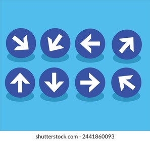 vector arrow button icon flat art 
