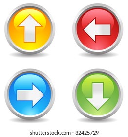 vector arrow buttons (upload, download, forward, back)