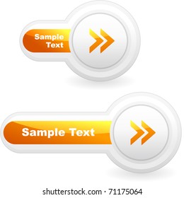 Vector arrow buttons for web. Next circle icon.