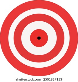 Vector arrow in center of board target. Target vector illustration.