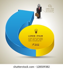 Vector arrow circle business concepts with  icons / can use for infographic / loop business report or plan / modern template / education template / business brochure /  system diagram