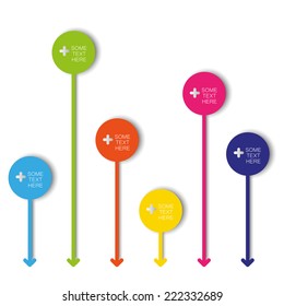 vector arrow circle tags with place for your content