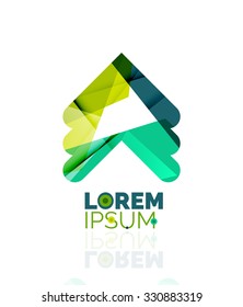 Logo de la compañía de flecha vectorial. Icono geométrico