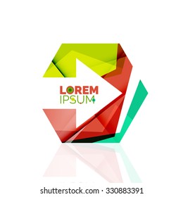 Vektorpfeile Firmenlogo. Geometrisches Symbol
