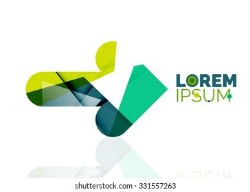 Logo de la compañía de flecha vectorial. Icono geométrico
