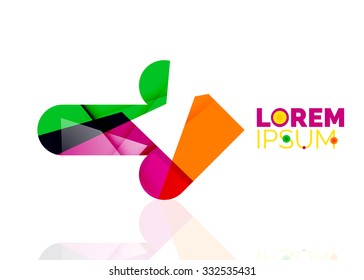 Logo de la compañía de flecha vectorial. Icono geométrico