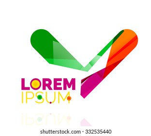 Vector arrow company logo. Geometric icon