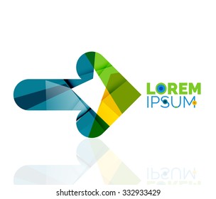 Logo de la compañía de flecha vectorial. Icono geométrico
