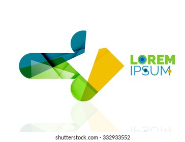 Vector arrow company logo. Geometric icon