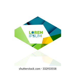 Logotipo da empresa com seta vetorial. Ícone geométrico