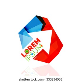 Logo de la compañía de flecha vectorial. Icono geométrico