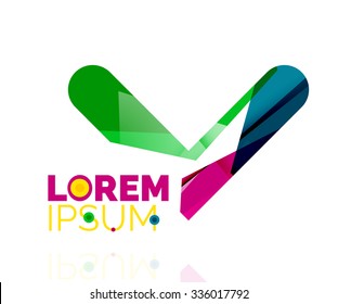Logo de la compañía de flecha vectorial. Icono geométrico