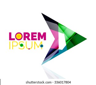 Vector arrow company logo. Geometric icon