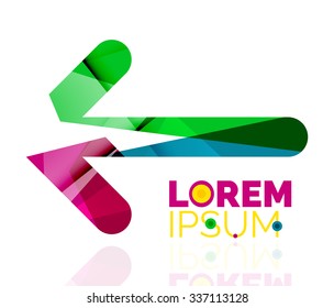 Vector arrow company logo. Geometric icon